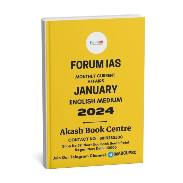 Forum IAS EPIC Monthly Current Affairs January English 2024 | B&W