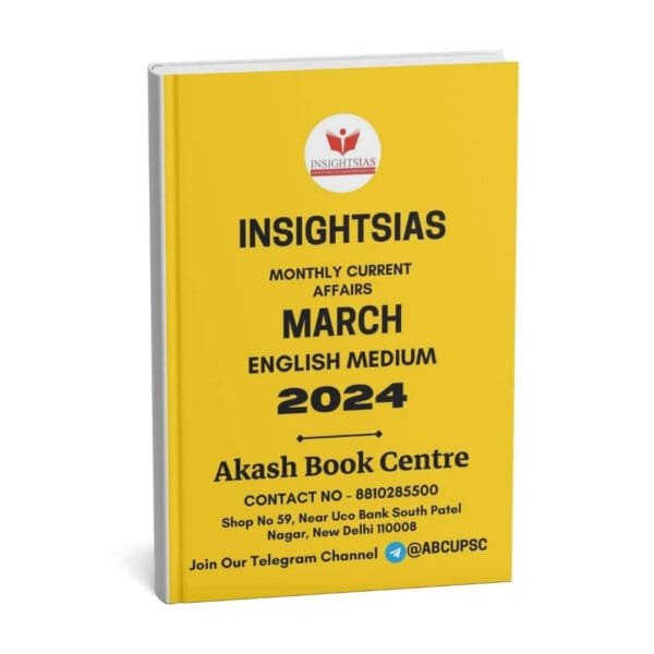 Insights IAS Monthly Current Affairs March English 2024 | B&W
