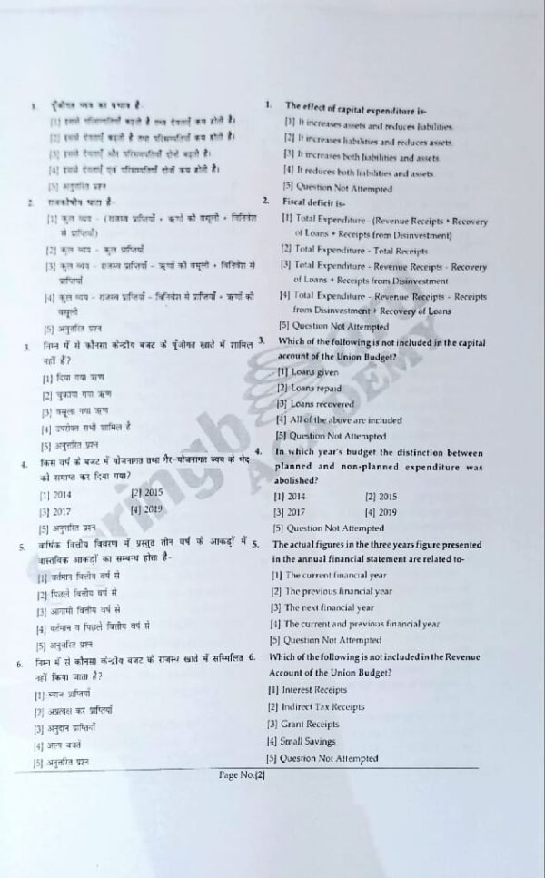Springboard RAS Prelims (Test Series : 2024-2025) [Indian Economy] English Medium |B&W| - Image 3