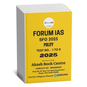 Forum IAS UPSC SFG Test Series 2025 Polity 1 to 8 English | B&W