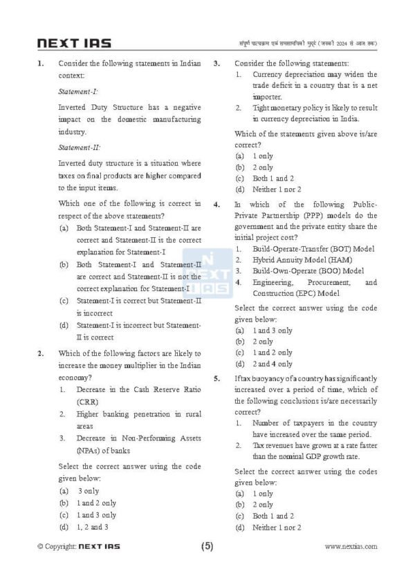 NEXT IAS UPSC Prelims Test Series Test – 15 ( Economic & Social Development ) English 2025 | B&W - Image 3