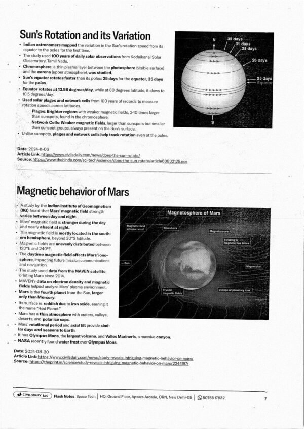 Civils Daily IAS Flash Notes For Dominate Prelims ( Space Tech ) | English | B&W - Image 4