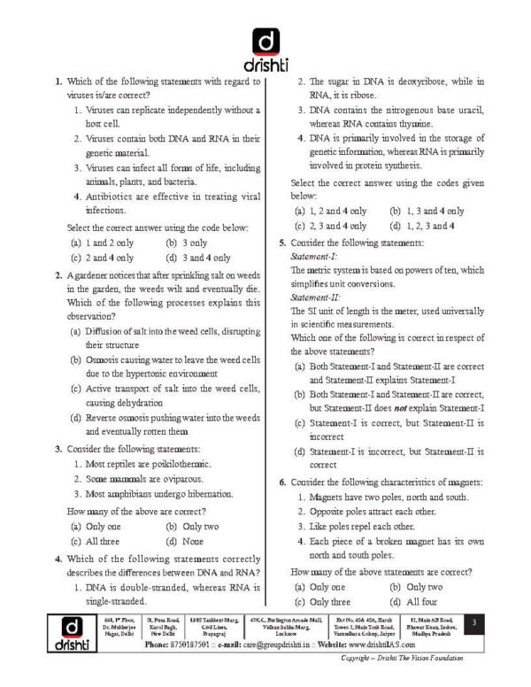 Drishti IAS ( UPSC Prelims Test Series { Test - 5 } ) | English | B&W - Image 3