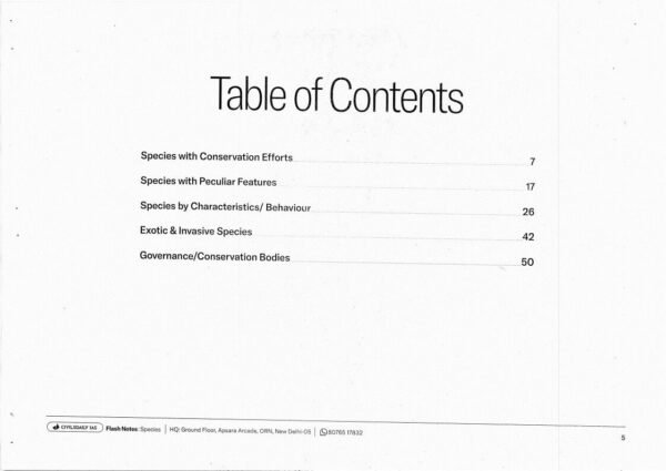 Civils Daily IAS Flash Notes For Dominate Prelims ( Species ) | English | B&W - Image 3
