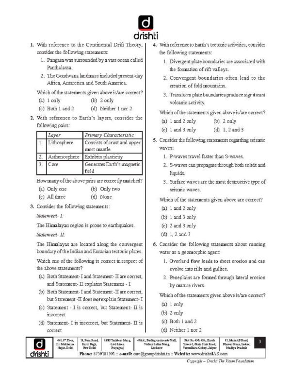 Drishti IAS ( UPSC Prelims Test Series { Test - 6 } ) | English | B&W - Image 3
