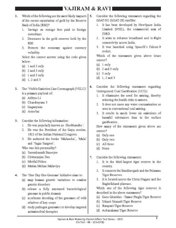 Vajiram & Ravi ( CA Test - 08 [ CA2258 ] PowerUp CA Month of Nov Covered 2024 ) | English | B&W - Image 3