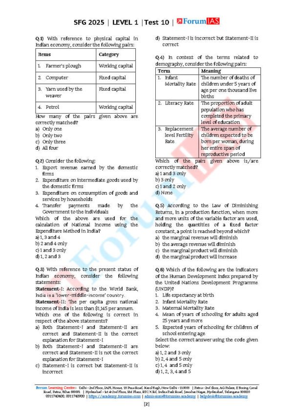 Forum IAS SFG ( Level 1 - Economic - 1 to 7 ) | English | B&W - Image 3