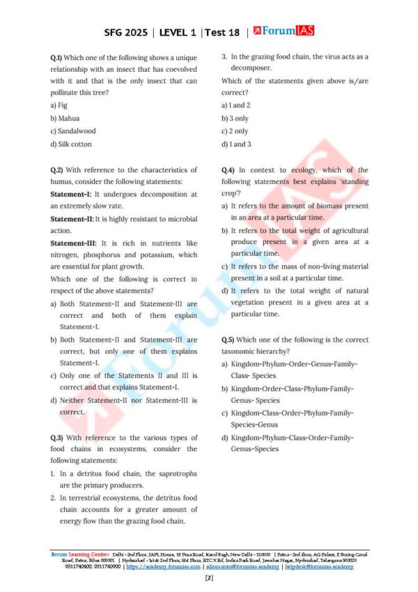 Forum IAS SFG ( Level 1 - Environment - 1 to 5 ) | English | B&W - Image 3