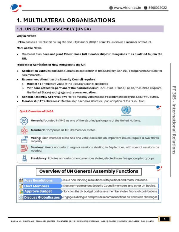 Vision IAS (International Relations Classroom Study Material April 2024 To October) [PT 365] |B&W - Image 4