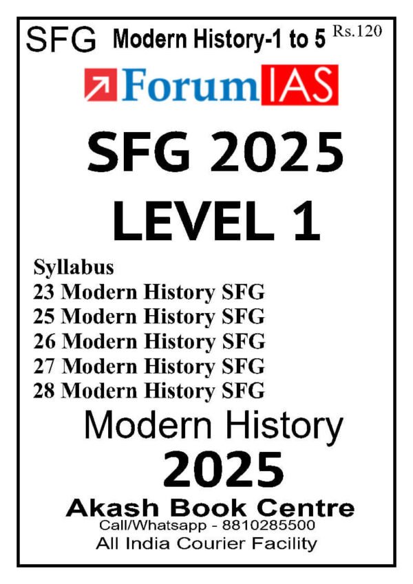 Forum IAS SFG ( Level 1 - Modern History - 1 to 5 ) 2025 | English | B&W - Image 2