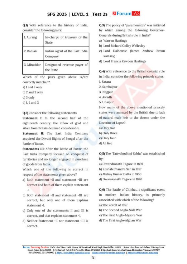 Forum IAS SFG ( Level 1 - Modern History - 1 to 5 ) 2025 | English | B&W - Image 3
