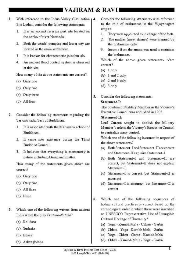 VAJIRAM & RAVI POWER UP PRELIMS TEST – 20 ( V4430 ) ( Full Length ) English 2025 / B&W - Image 3