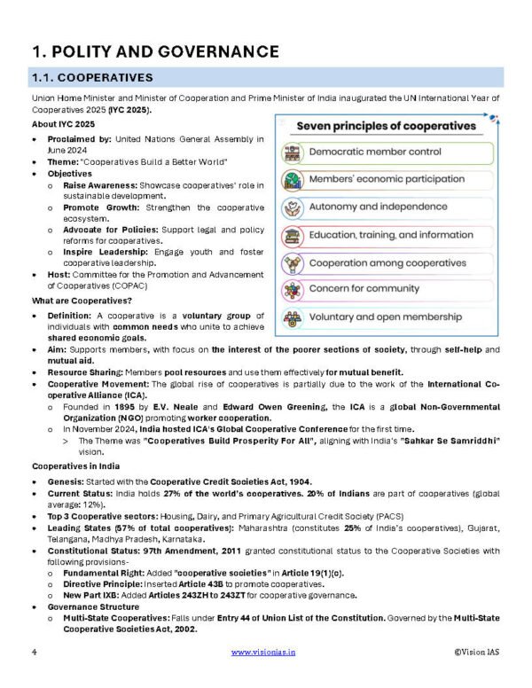 Vision IAS Monthly Current Affairs January Hindi 2025 | B&W - Image 4