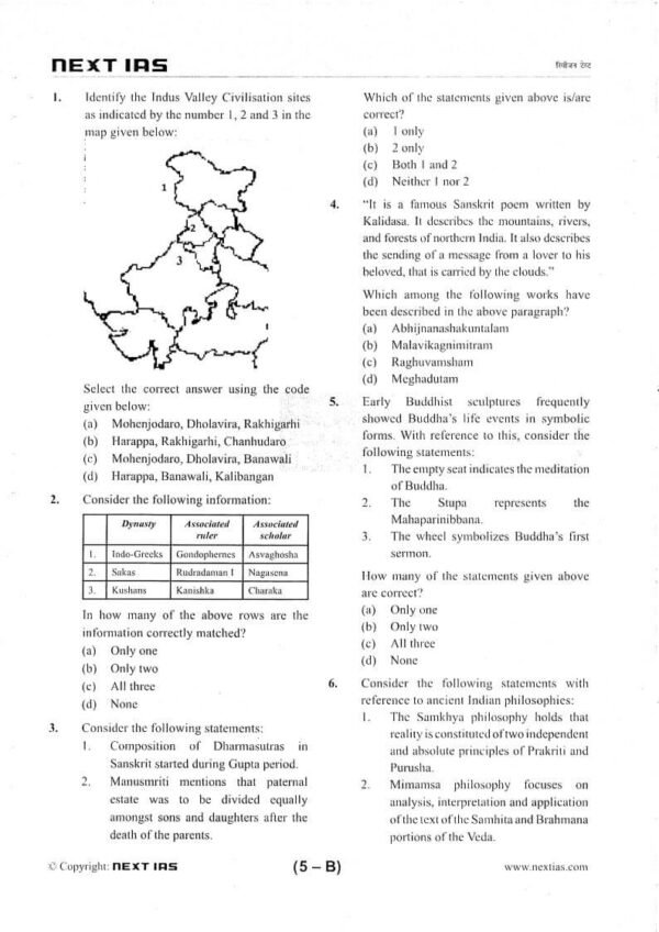 NEXT IAS UPSC Prelims Test Series Test – 20 (History Of India And Indian National Movement) English 2025 | B&W - Image 3