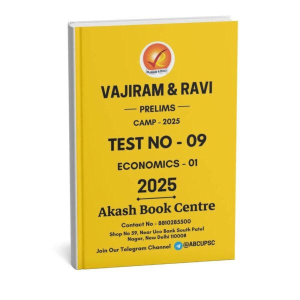Vajiram & Ravi ( Prelims Camp - 2025 { Test No - 09 Economics - 01 }) | English | B&W