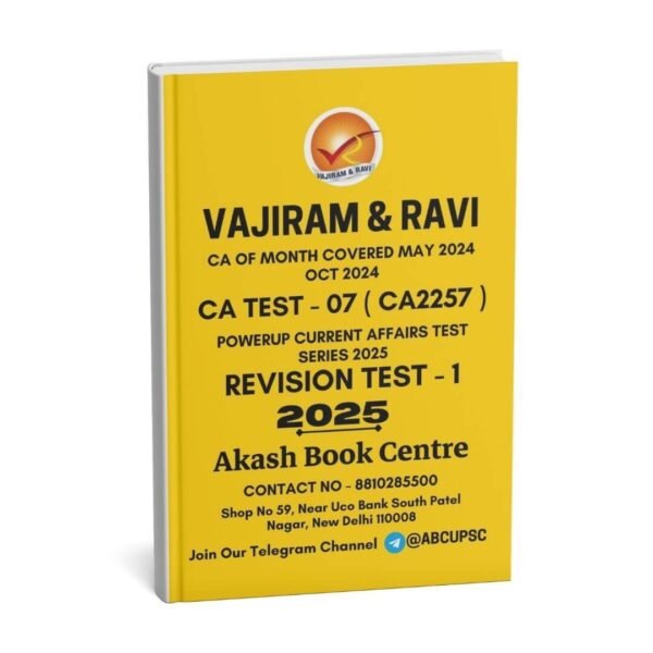 Vajiram & Ravi Current Affairs Test – 01 To 09 | English | B&W