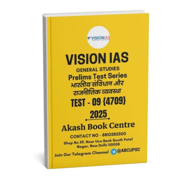 Vision IAS ( Prelims Test Series {Indian Constitution and Political System} Test - 09 ) | Hindi | B&W
