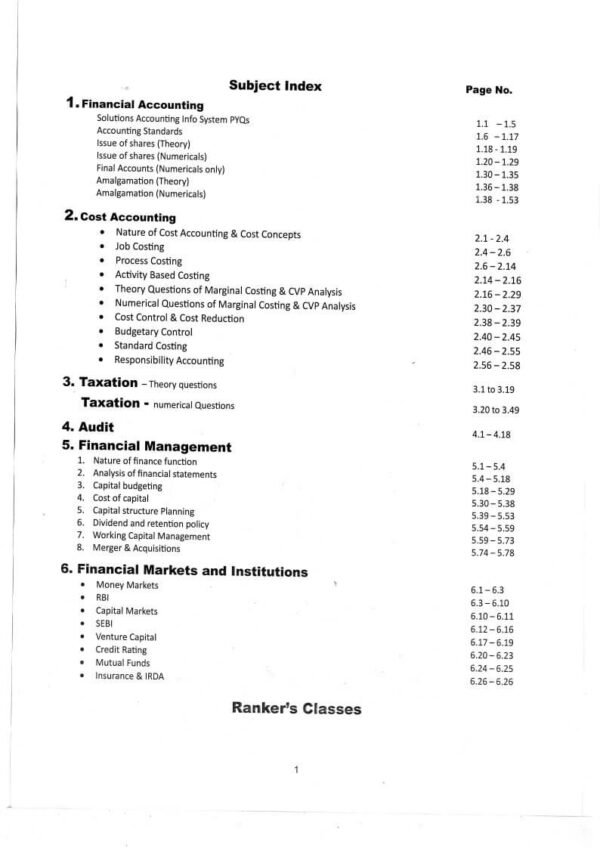 Ranker's Classes ( Optional Commerce & Accountancy Book - 1 to 9 ) | English | B&W - Image 3