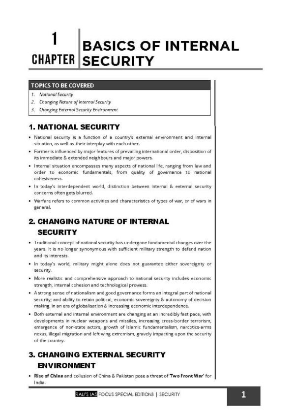 Rau's IAS Mains Exam ( Compass Of Security ) Foundation Study Material UPSC Civil Services | English | B&W - Image 3
