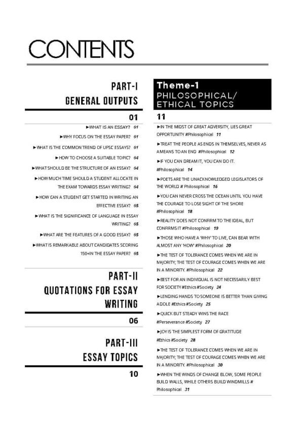 Rau's IAS Mains Exam ( Compass Of Essay ) Foundation Study Material UPSC Civil Services | English | B&W - Image 3