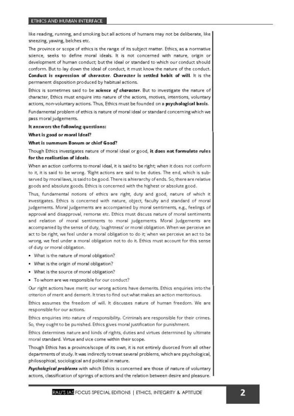 Rau's IAS Mains Exam ( Compass Of Ethics, Integrity & Aptitude ) Foundation Study Material UPSC Civil Services | English | B&W - Image 4