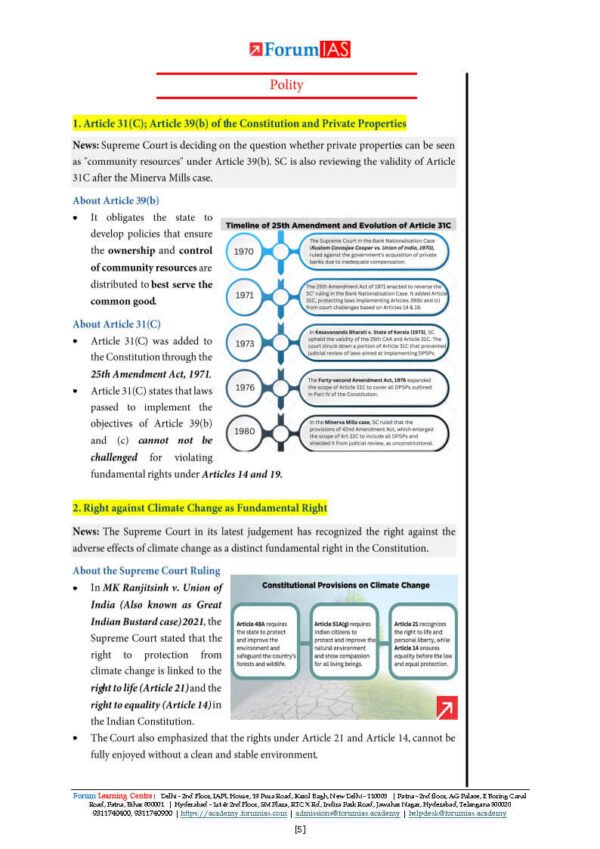 Forum IAS ( SFG Essential Current Affairs - Quarterly Compilation ) | English | B&W - Image 4
