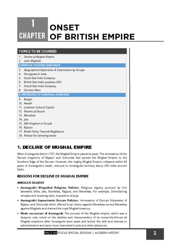 Rau's IAS Mains Exam ( Compass Of Modern History ) Foundation Study Material UPSC Civil Services | English | B&W - Image 3
