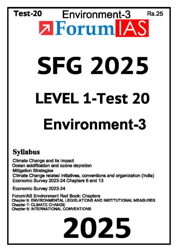 Forum IAS (SFG 2025 [Level 1 – Test 20] Environment - 3) English |B&W - Image 2