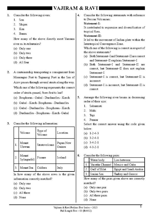 Vajiram & Ravi Prelims Test Series 2025 ( Test – 22 ) | English | B&W - Image 4