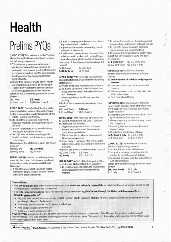 Civils Daily IAS ( Flash Notes For Dominate Prelims Schemes ) | English | B&W - Image 4