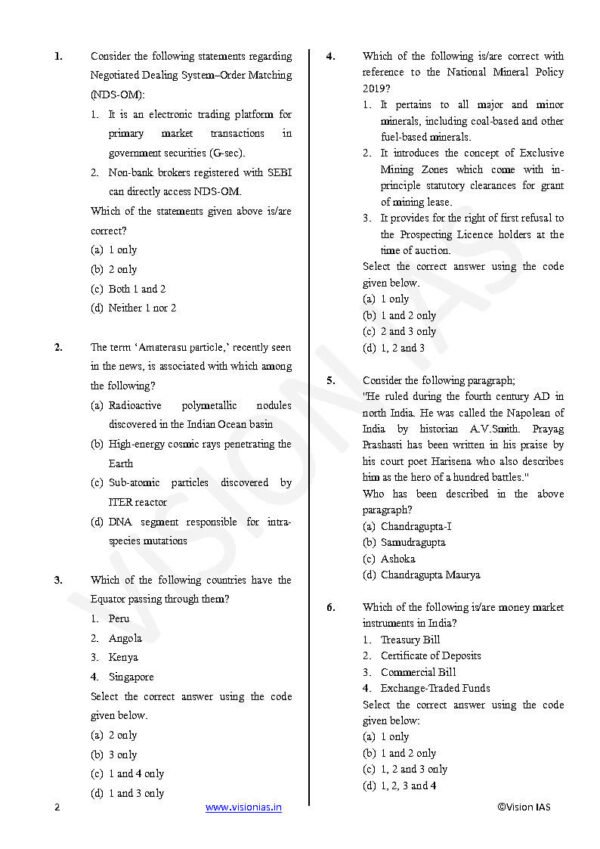 Vision IAS Test - 30 ( Full Length Test - 7 ) Indian Economy & Social Development | English | B&W - Image 3