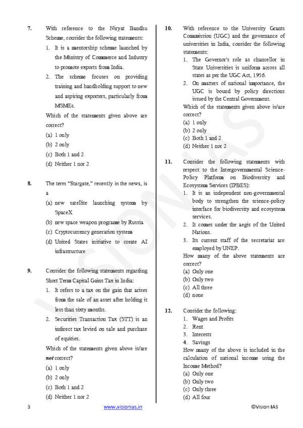 Vision IAS Test - 30 ( Full Length Test - 7 ) Indian Economy & Social Development | English | B&W - Image 4