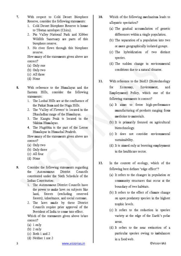 Vision IAS ( Test - 31, Full Length Test - 8, Complete Syllabus { Indian Economy & Social Development } ) | English | B&W - Image 4