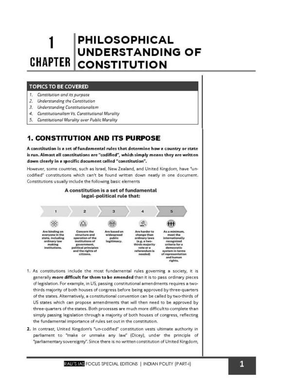 Rau's IAS Prelims & Mains Exam ( Indian Polity - 1 ) Foundation Study Material UPSC Civil Services | English | B&W - Image 3