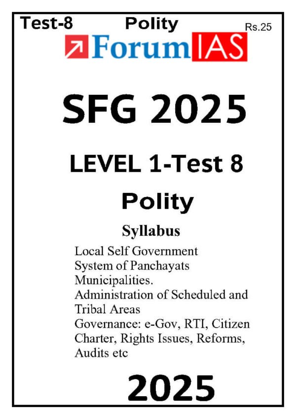 Forum IAS (SFG 2025 [Level 1 – Test 8] Polity ) English |B&W - Image 2