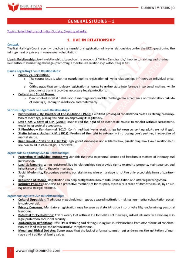 Insights IAS Insta Current Affairs - February | English | B&W - Image 4