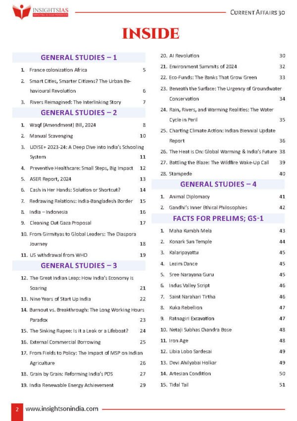 Insights IAS Insta Current Affairs - January | English | B&W - Image 3