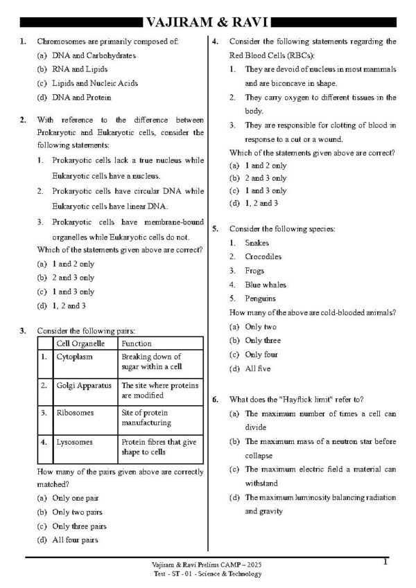 Vajiram & Ravi Camp Prelims Test Camp - 2025 ( Science & Technology {29 - 34} ) | English | B&W - Image 3