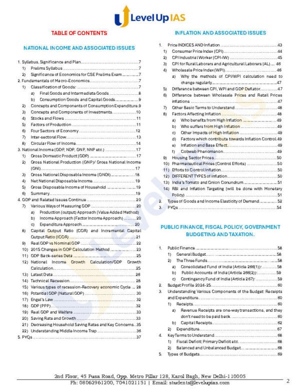 Level Up IAS Complete Economy Module ( Class handouts ) English | B&W - Image 3