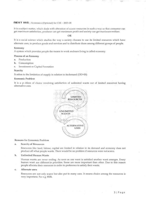 Next IAS Economic ( Optional For CSE - 2023 - 2024 ) Paper - II ( Part A & B)  4 Foundation Course | English | B&W - Image 3
