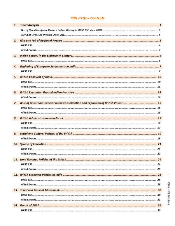 PMF IAS UPSC Prelims PYQs ( Modern India History ) Chapter - Wise Previous Years Questions | English | B&W - Image 3
