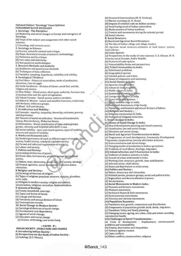 Sociology ( Subhash Mohaptra Paper - 1 ) | English | B&W - Image 3