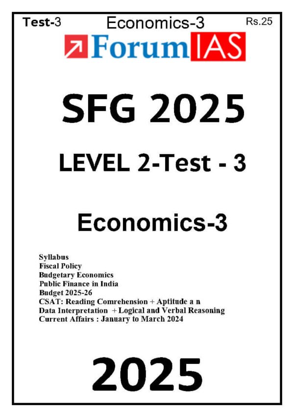 Forum IAS Level 2 - Test 3 ( Economic - 3 ) | English | B&W - Image 2