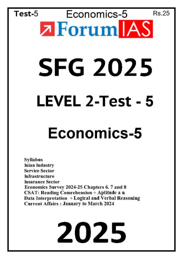 Forum IAS Level 2 – Test 5 ( Economic – 5 ) | English | B&W - Image 2