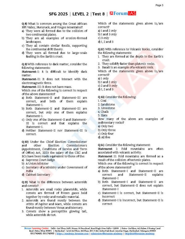 Forum IAS SFG ( Level 2 - Test 8 { Geography - 1 } ) English | B&W - Image 4