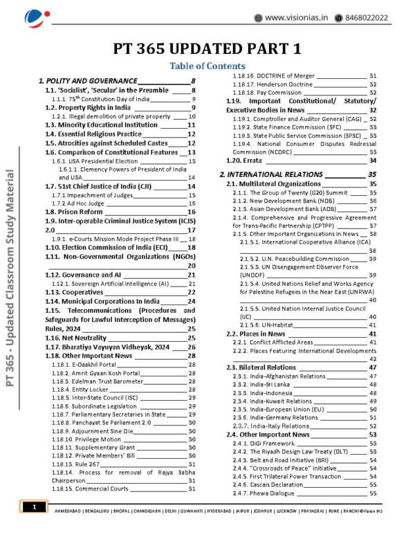 Vision IAS ( Updated Classroom Study Material - 1 ) [PT 365] | English | B&W - Image 3