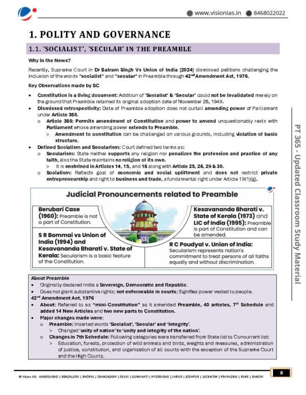 Vision IAS ( Updated Classroom Study Material - 1 ) [PT 365] | English | B&W - Image 4