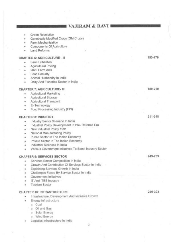Vajiram & Ravi ( Institute Of IAS Examination { Book - 6 Indian Economy ) | English | B&W - Image 2