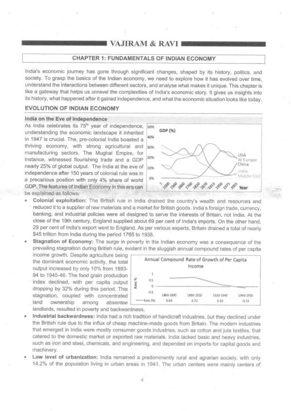 Vajiram & Ravi ( Institute Of IAS Examination { Book - 6 Indian Economy ) | English | B&W - Image 3