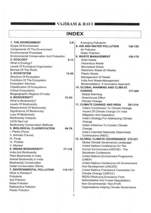Vajiram & Ravi ( Institute Of IAS Examination { Book - 12 Environment & Ecology } ) | English | B&W - Image 2